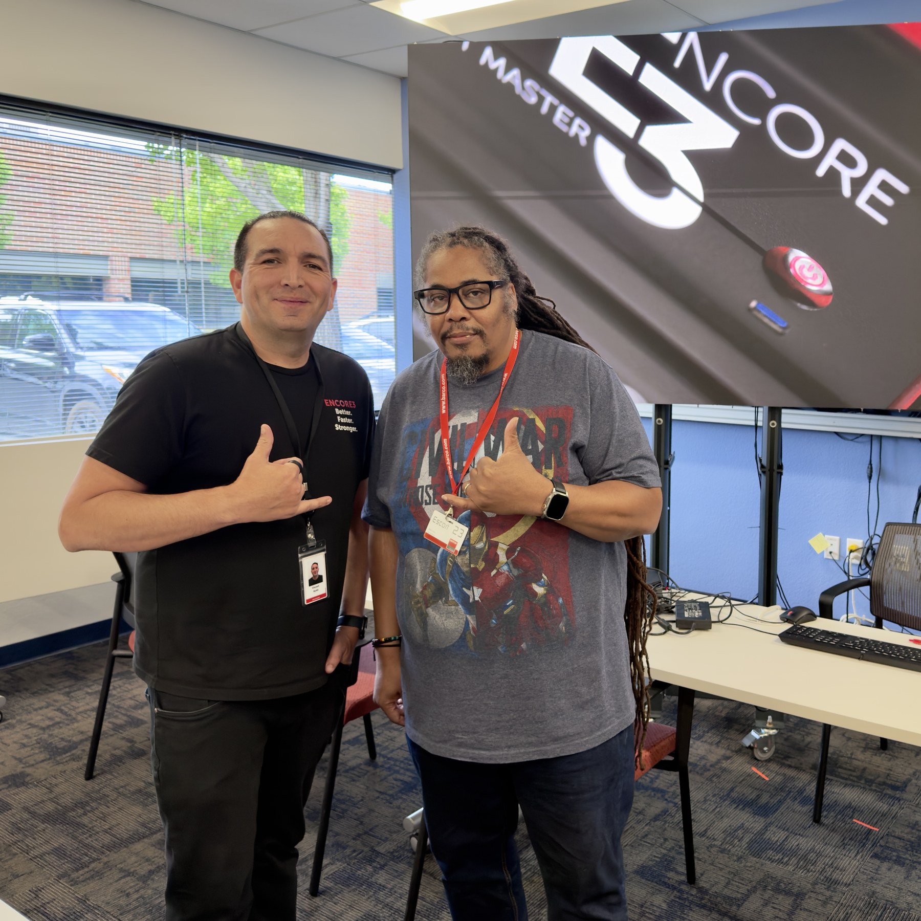 George E. Kennedy, Jr. at Barco Encore3 certification